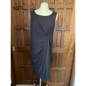 Marina Rinaldi Stone Brown Jersey Dress Womens Medium NWT